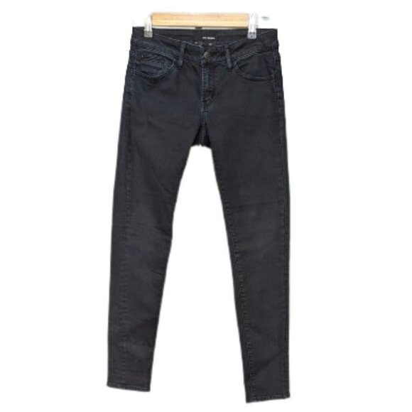The Kooples Skin Black Skinny Jeans with Skull Rivets Size 27 - Picture 1 of 12